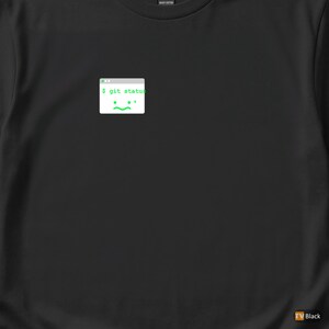Git Status Anxiety / Developer T-Shirt / Programmer Hacker Tee / Minimal Logo