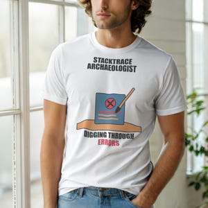 Stacktrace Archaeologist / Developer T-Shirt / Programmer Debugging Humor Tee image 6