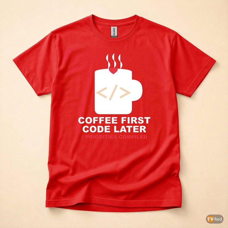 Coffee First Code Later / Developer T-Shirt / Programmer Humor Tee image 5