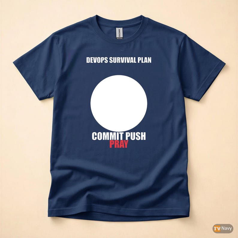 Commit Push Pray / Entwicklerhumor / Git-Programmierung / Programmierer-T-Shirt Bild 4
