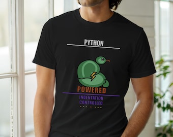 Koszulka z humorystycznym motywem dla programisty/dewelopera Pythona