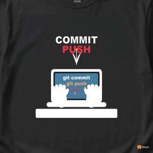 Commit Push Pray / Developer Humor / Git Programming / Coder T-Shirt image 2