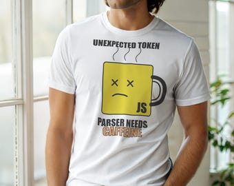 Camiseta de café con ficha inesperada / Desarrollador programador / Camiseta de codificador JavaScript