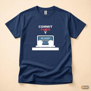 Commit Push Pray / Developer Humor / Git Programming / Coder T-Shirt image 4