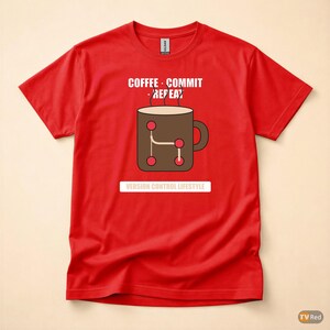 Coffee Commit Repeat / Developer T-Shirt / Programmer Humor Tee / Git Coffee Coder Gift image 5