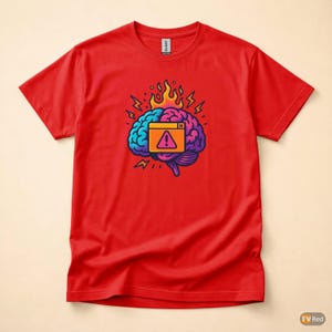 Error 404 Brain Kernel Panic / Funny Error Code Shirt / 404 Programmer Tee / Web Developer Gift / Coding Error Tee image 5