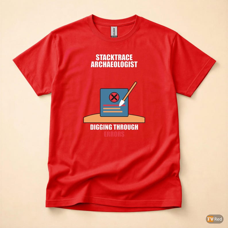 Stacktrace Archaeologist / Developer T-Shirt / Programmer Debugging Humor Tee image 5