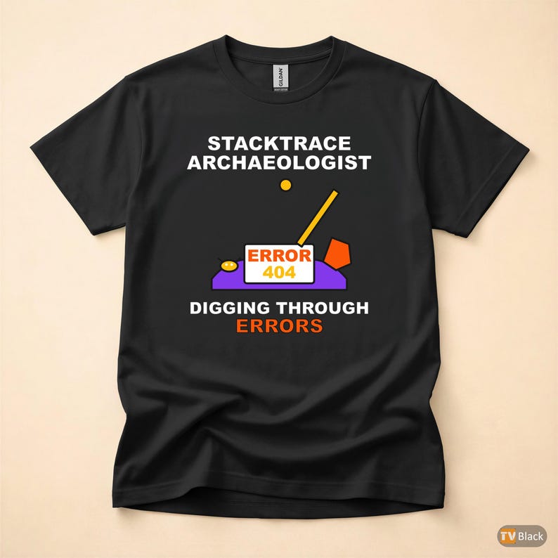 スタックトレース考古学者／開発者デバッグTシャツ／プログラマーユーモアTシャツ 画像 4