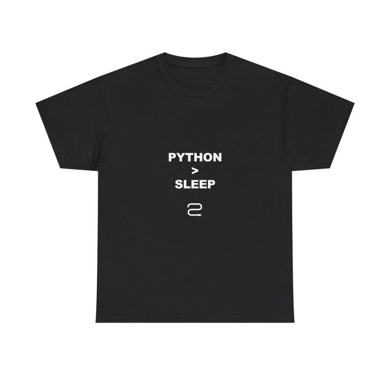 Python > Sommeil / T-shirt Programmeur / T-shirt Codage / Cadeau Développeur / T-shirt Tech Humour image 4