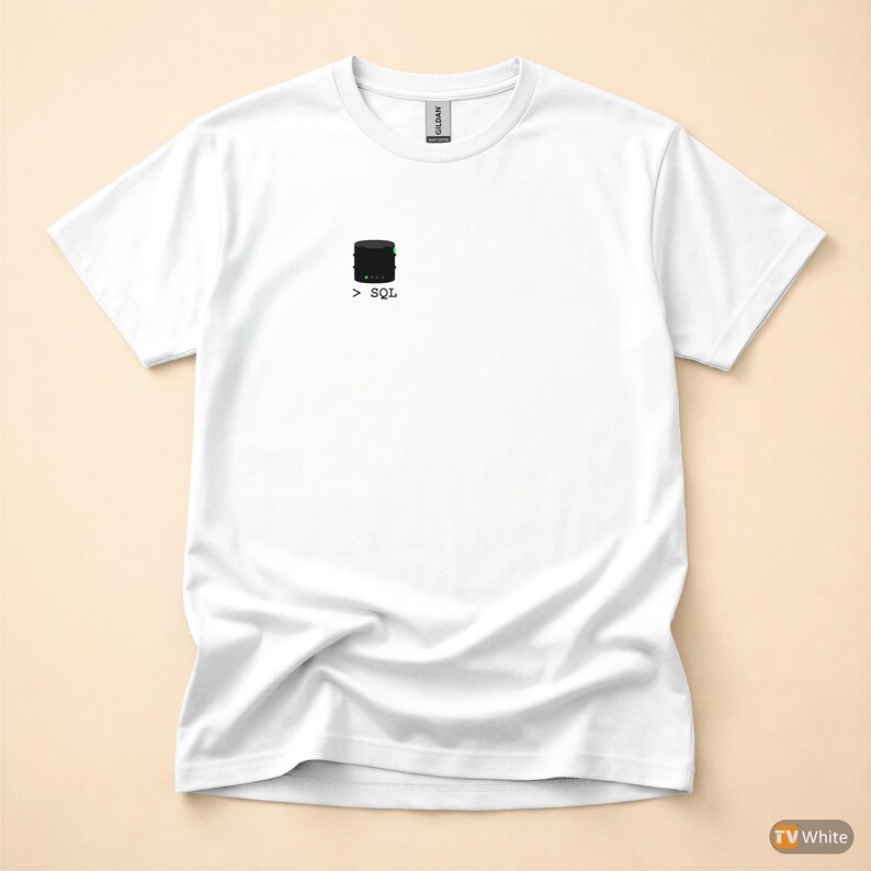 Stimmung für Query-Optimierer / SQL-Entwickler / Minimalistisches Hacker-Logo / T-Shirt für Datenbankprogrammierer Bild 7