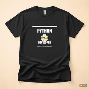 Desarrollador Python / Tipografía llamativa / Camiseta de programador / Ropa para programadores imagen 3