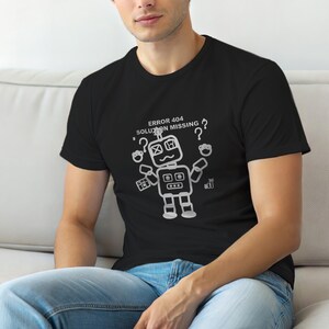 Error 404 Solution Missing / HTTP Error Shirt / 404 Programmer Tee / Web Developer Gift / Funny Error Code Shirt image 1