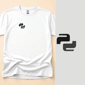 Python-utvecklare / Minimal Hacker-logotyp / Programmeringskodare T-shirt bild 1