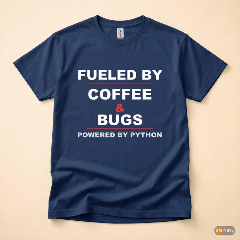 Powered By Python / Developer T-Shirt / Programmer Coffee Humor Tee image 4
