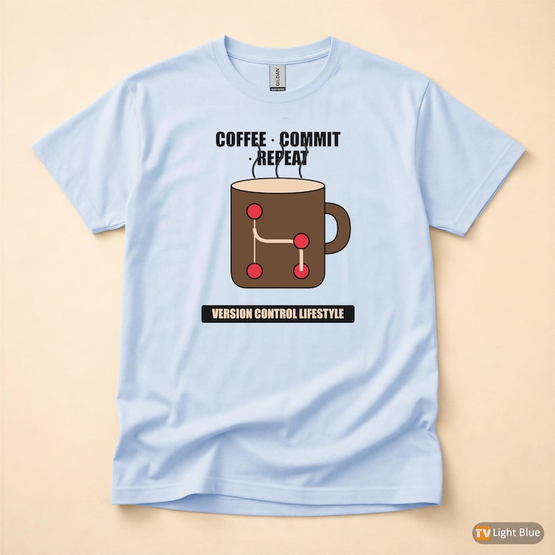 Coffee Commit Repeat / Developer T-Shirt / Programmer Humor Tee / Git Coffee Coder Gift image 9