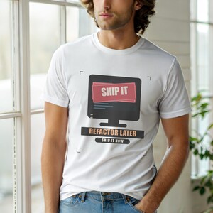 Koszulka „Refactor Later” / „Developer” / „Humor programisty” / „Coding Tee”