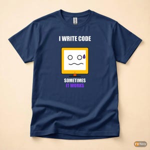 I Write Code / Programmer T-Shirt / Developer Cartoon Tee / Software Engineer Gift image 4