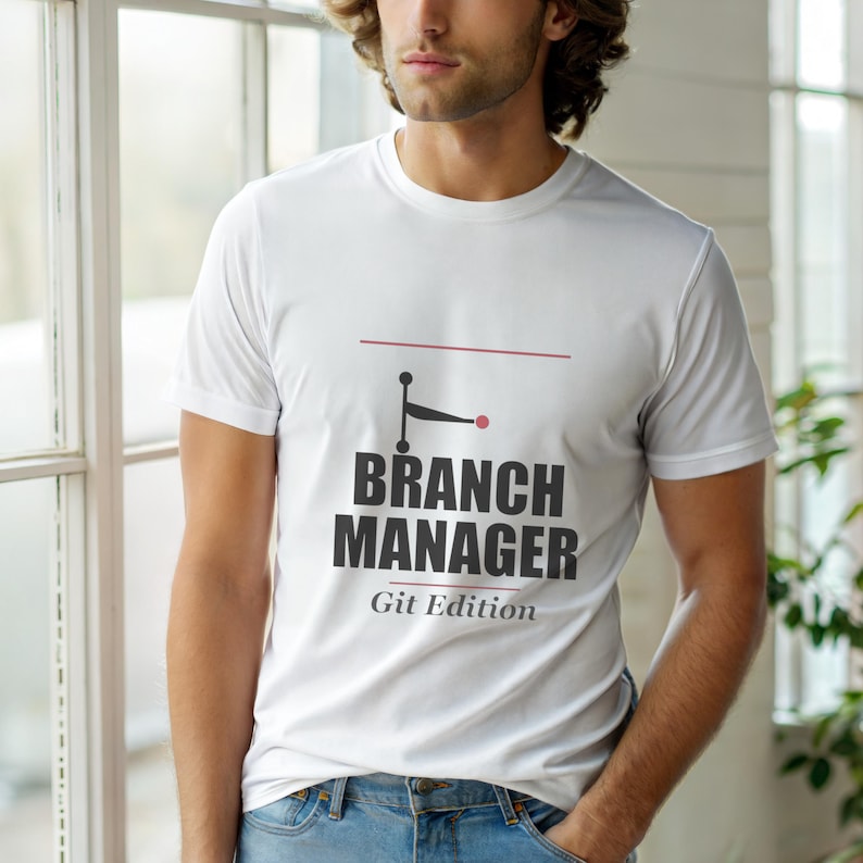 Branch Manager / Git Developer / Software Engineer / Bold Typography Tee image 1