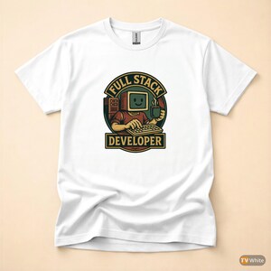 フルスタック開発者／プログラマー向けTシャツ／コーディングユーモア／テクノロジーギフト 画像 7