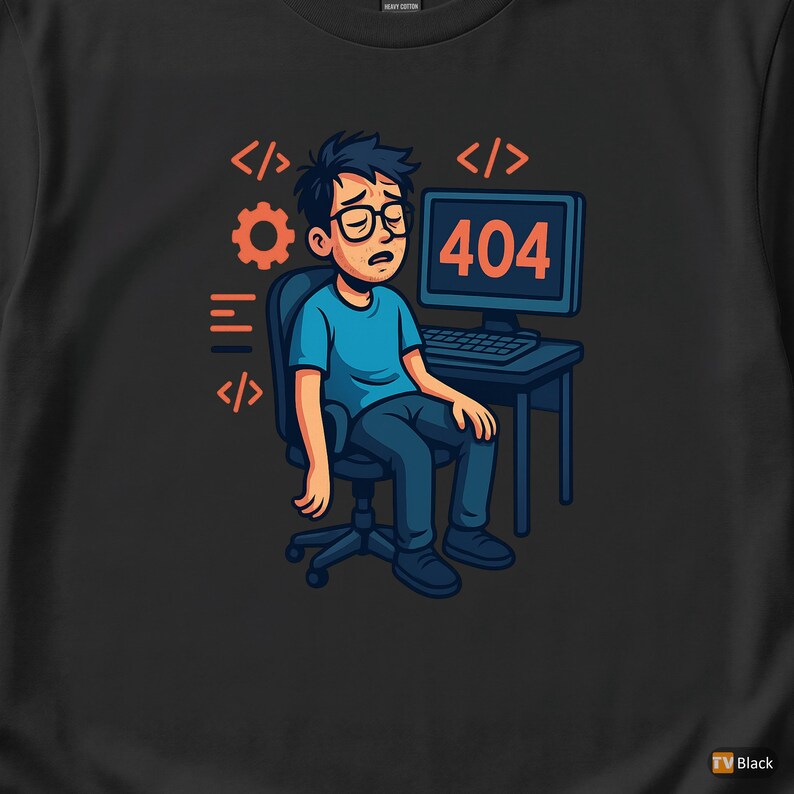 Error 404 Sleep Dependency Missing / HTTP Error Shirt / 404 Programmer Tee / Web Developer Gift / Funny Error Code Shirt afbeelding 2