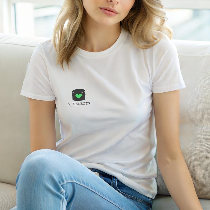 Query Me Softly / SQL Developer / Hacker Minimal Logo / Database Coder Tee image 2