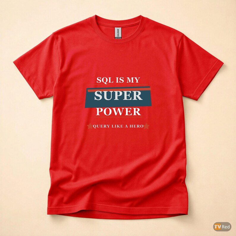 T-shirt pour développeur SQL / programmeur / T-shirt à typographie audacieuse / Cadeau pour codeur image 5