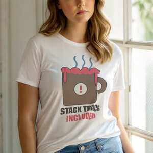 Coffee Overflow / Developer Debugging Humor / Programmer Coder Tee image 6
