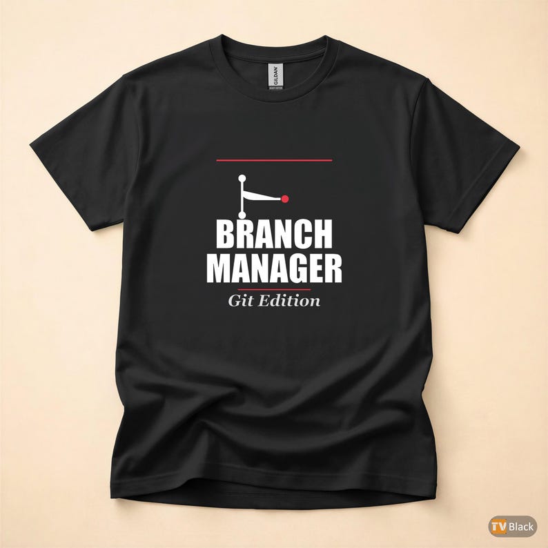 Branch Manager / Git Developer / Software Engineer / Bold Typography Tee image 3