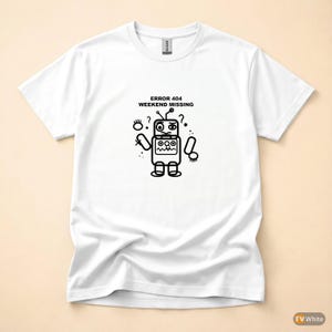 Fehler 404 – Wochenende fehlt / HTTP-Fehler-Shirt / 404-Programmierer-T-Shirt / Geschenk für Webentwickler / Lustiges Fehlercode-Shirt Bild 8
