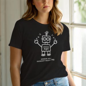 Fehler 404: Neustart erforderlich / HTTP-Fehler-Shirt / 404-Programmierer-T-Shirt / Geschenk für Webentwickler / Lustiges Fehlercode-Shirt