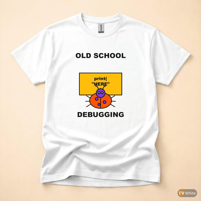 Debugging Programmer / Coding Humor T-Shirt / Developer Cartoon Tee image 1
