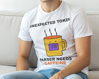 Camiseta de café con ficha inesperada / Desarrollador/programador de JavaScript