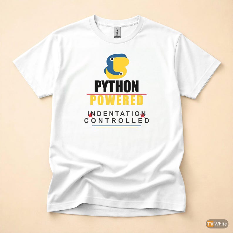 Python Powered Programmer / Developer Coder / Bold Typography Tee afbeelding 7