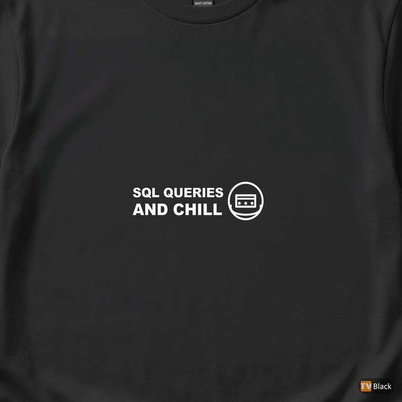 Camiseta "Consultas SQL e Relaxamento" / Camiseta para Desenvolvedor SQL / Camiseta para Programador de Banco de Dados / Presente para Engenheiro de Dados / Roupa com Humor SQL imagem 2