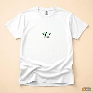 HTML Is Not Programming / Web Developer / Coder Humor Tee afbeelding 7
