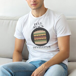 Full Stack Developer / Bold Typography / Programmer T-Shirt / Coder Gift image 1