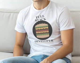 フルスタック開発者 / 大胆なタイポグラフィ / プログラマーTシャツ / コーダーへのギフト
