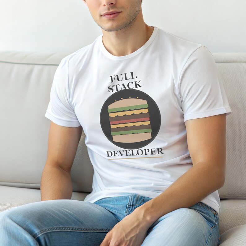 Full Stack Developer / Bold Typography / Programmer T-Shirt / Coder Gift image 1