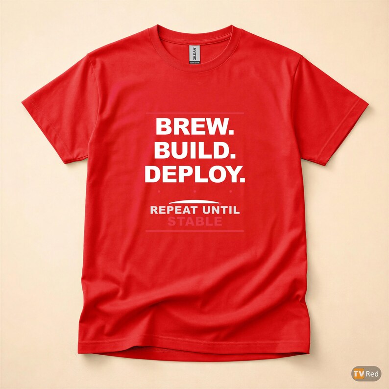 Brew Build Deploy / DevOps Developer / Coffee Programmer Tshirt image 5
