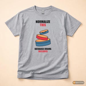 Camiseta con humor para desarrolladores, programadores y desarrolladores de SQL.