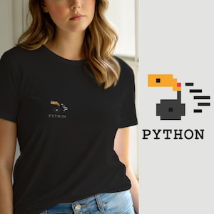Camiseta para Desenvolvedor Python / Camiseta para Programador / Camiseta Retrô de Programação / Presente Tecnológico