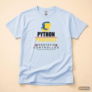 Python Powered Programmer / Developer Coder / Bold Typography Tee afbeelding 9