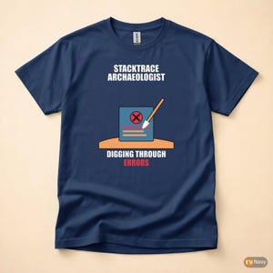 Stacktrace Archaeologist / Developer T-Shirt / Programmer Debugging Humor Tee image 4
