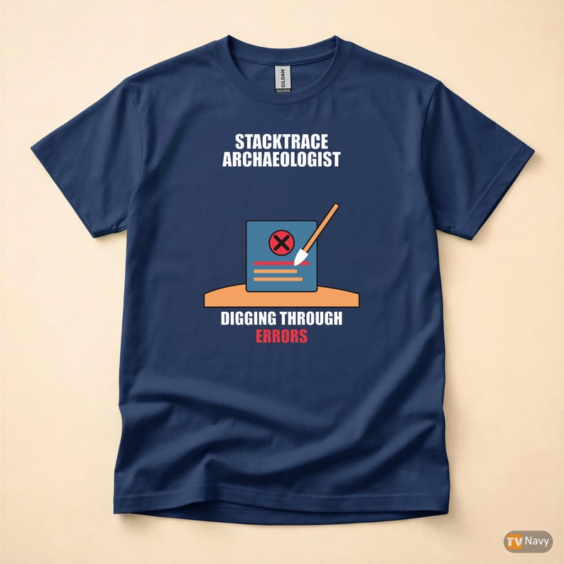 Stacktrace Archaeologist / Developer T-Shirt / Programmer Debugging Humor Tee image 4