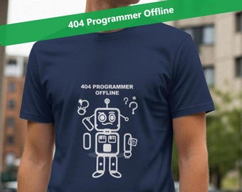 404 Programador Desconectado / Camiseta Divertida para Programadores / Camiseta para Desarrolladores / Regalo para Ingenieros de Software / Humor Tecnológico