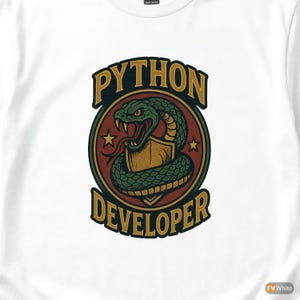 Camiseta para desarrolladores/programadores de Python / Regalo ideal para ingenieros de software imagen 2