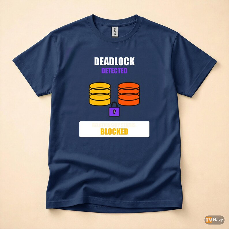 Deadlock erkannt / SQL Developer / Datenbankadministrator-Humor-T-Shirt Bild 4