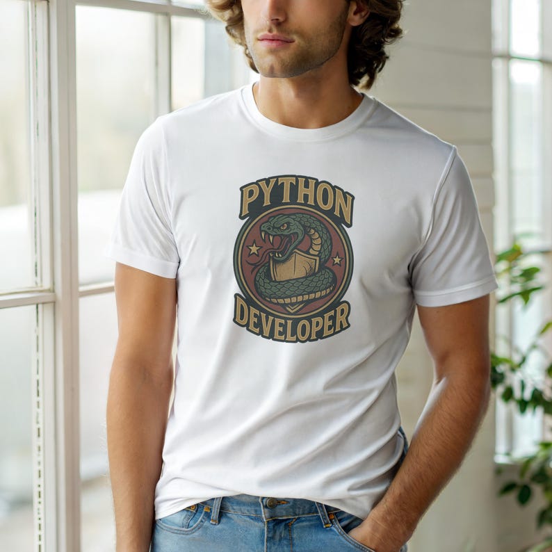 Camiseta para desarrolladores/programadores de Python / Regalo ideal para ingenieros de software imagen 1
