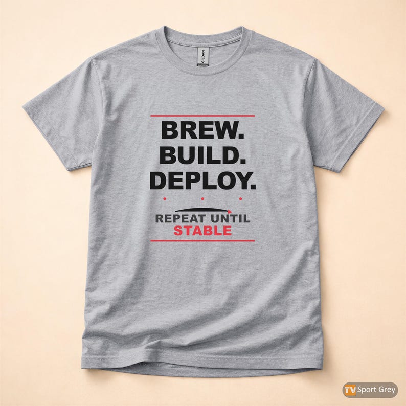 Brew Build Deploy / DevOps Developer / Coffee Programmer Tshirt image 8