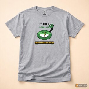 Python Powered Programmer / Developer T-Shirt / Coding Humor Tee afbeelding 8